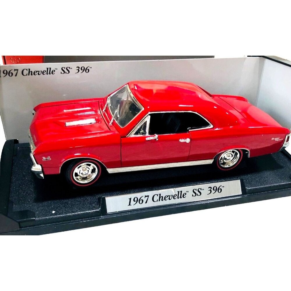 NIB Motor Max 1967 Red Chevelle SS 396 1:18 Die Cast Collection NEW Original Box